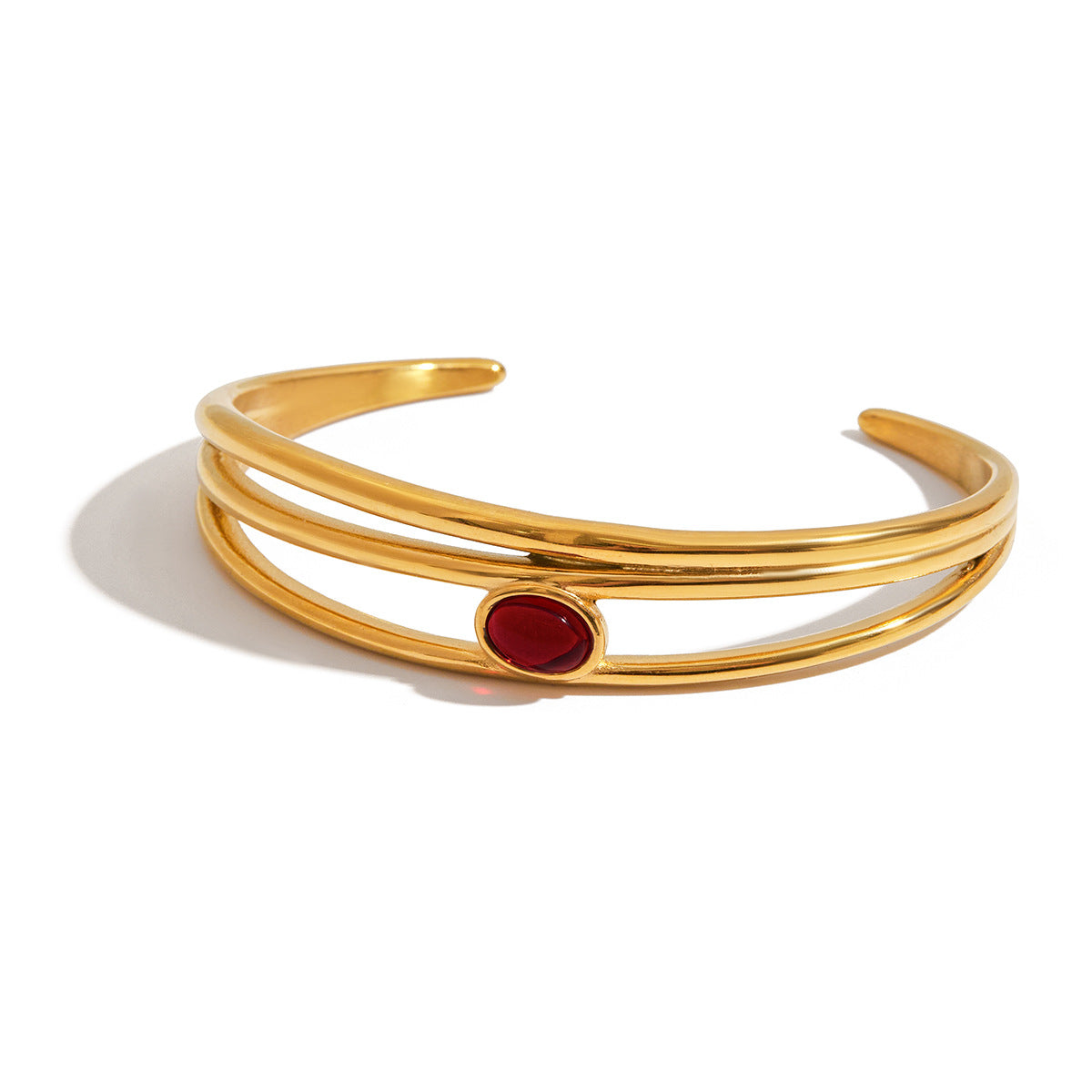 Bracciale minimalista in pietra naturale da donna, gioielli leggeri di lusso in acciaio inossidabile galvanizzato
