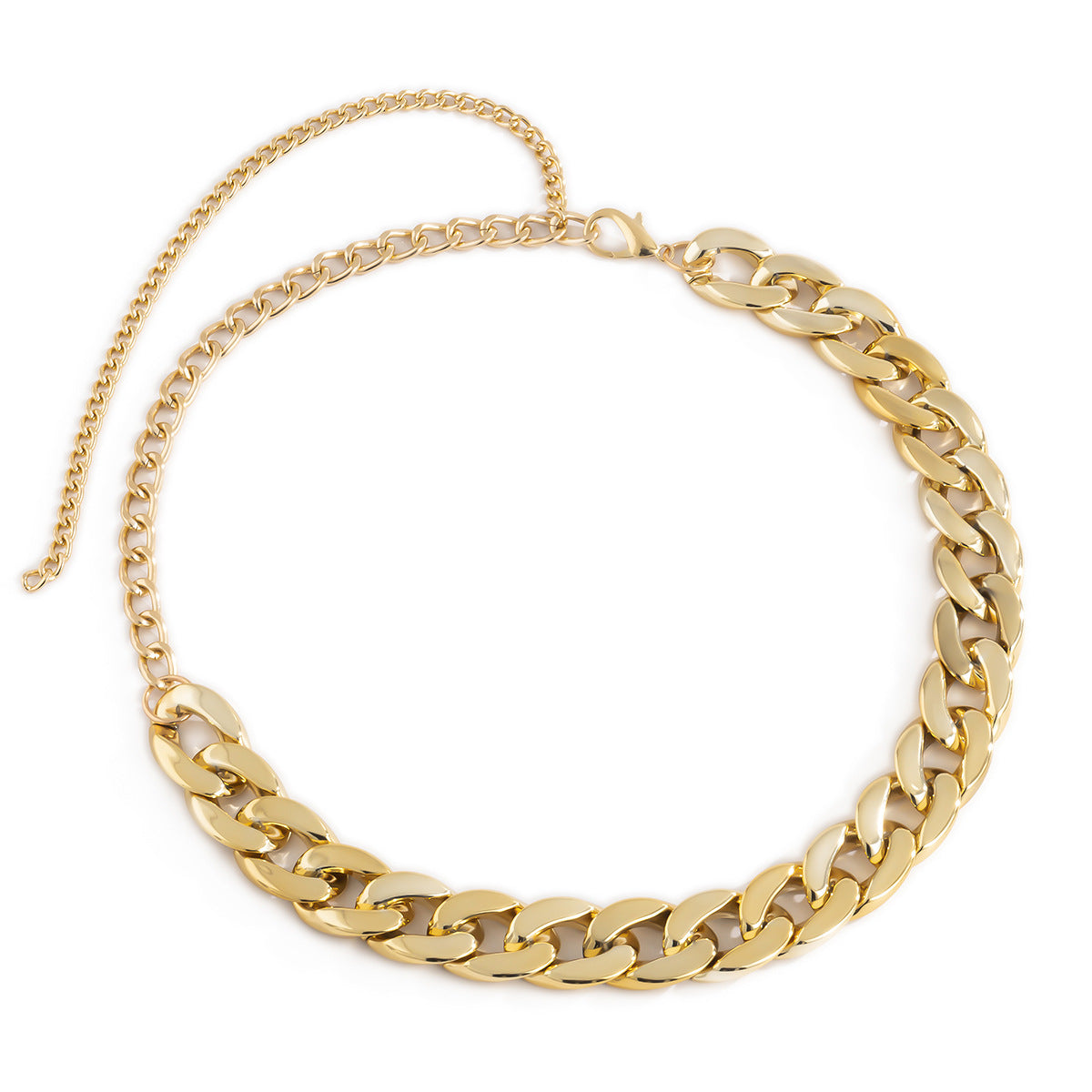 Hip Hop Style Geometric Hollow Waist Chain for Women with Lobster Clasp in Metal