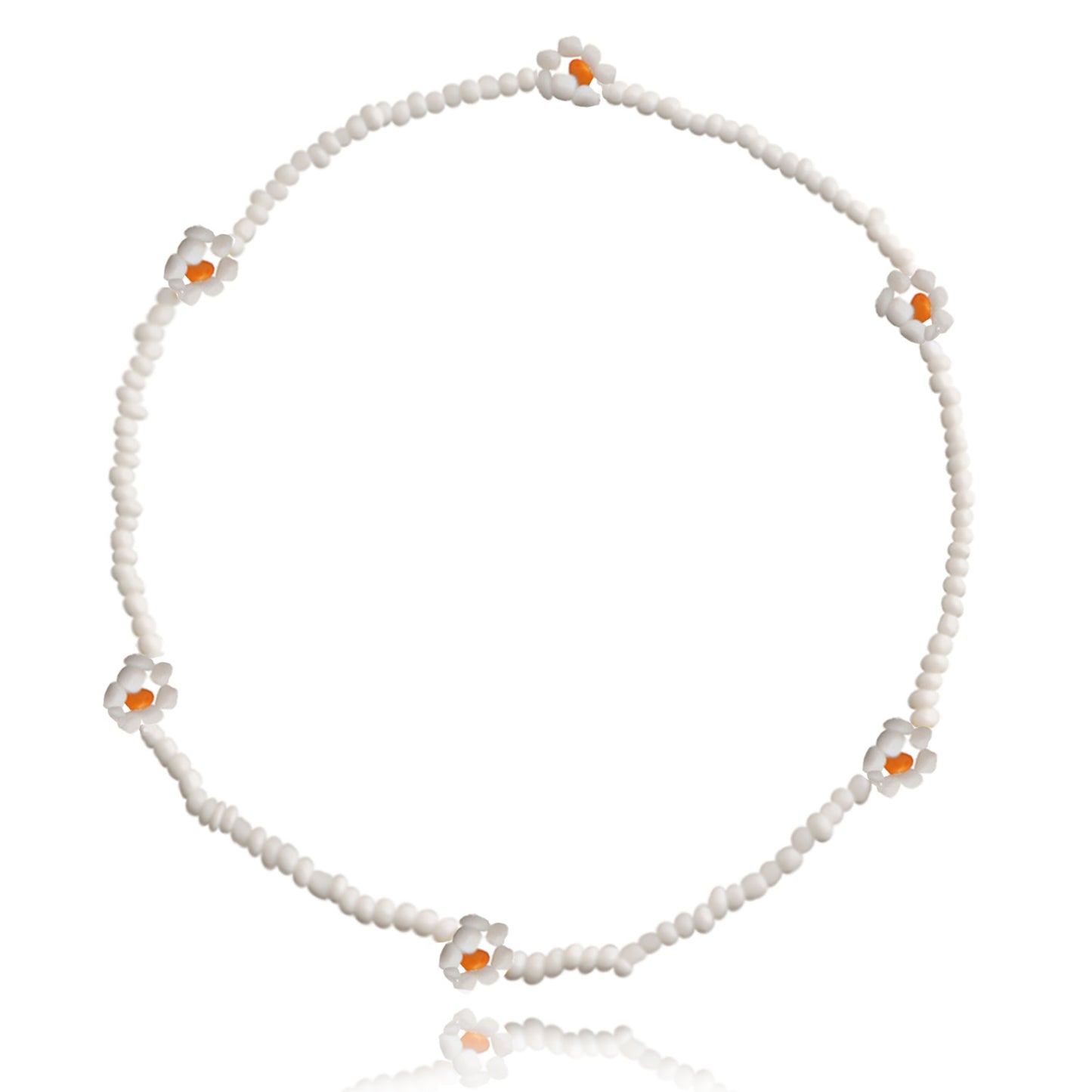 Colorful Beaded Ethnic Necklace with Geometric Design Alloy Pendant on Elastic Cord for Women