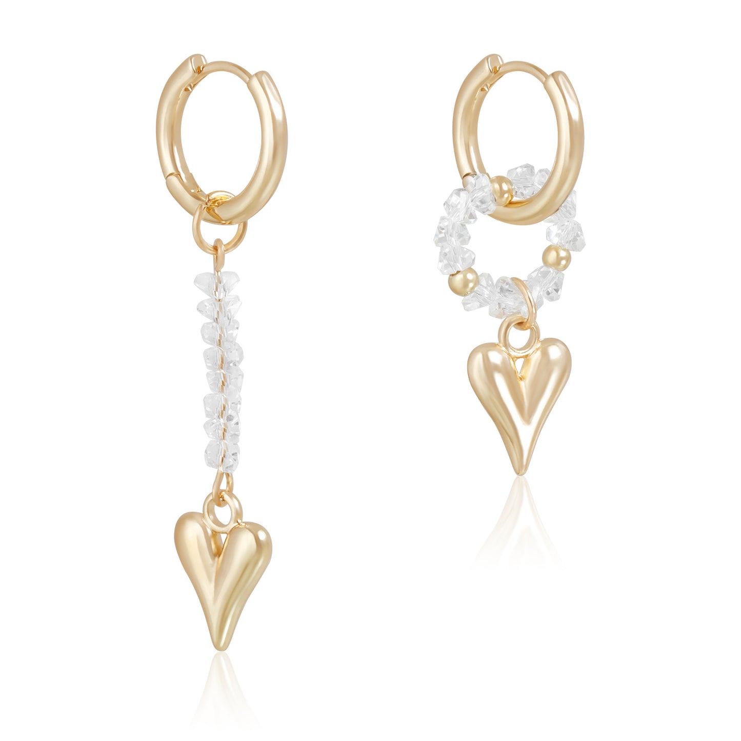 Collana con pendente in lega a forma di cuore alla moda con finitura placcata da donna, stile minimalista a medaglione per l'uso quotidiano