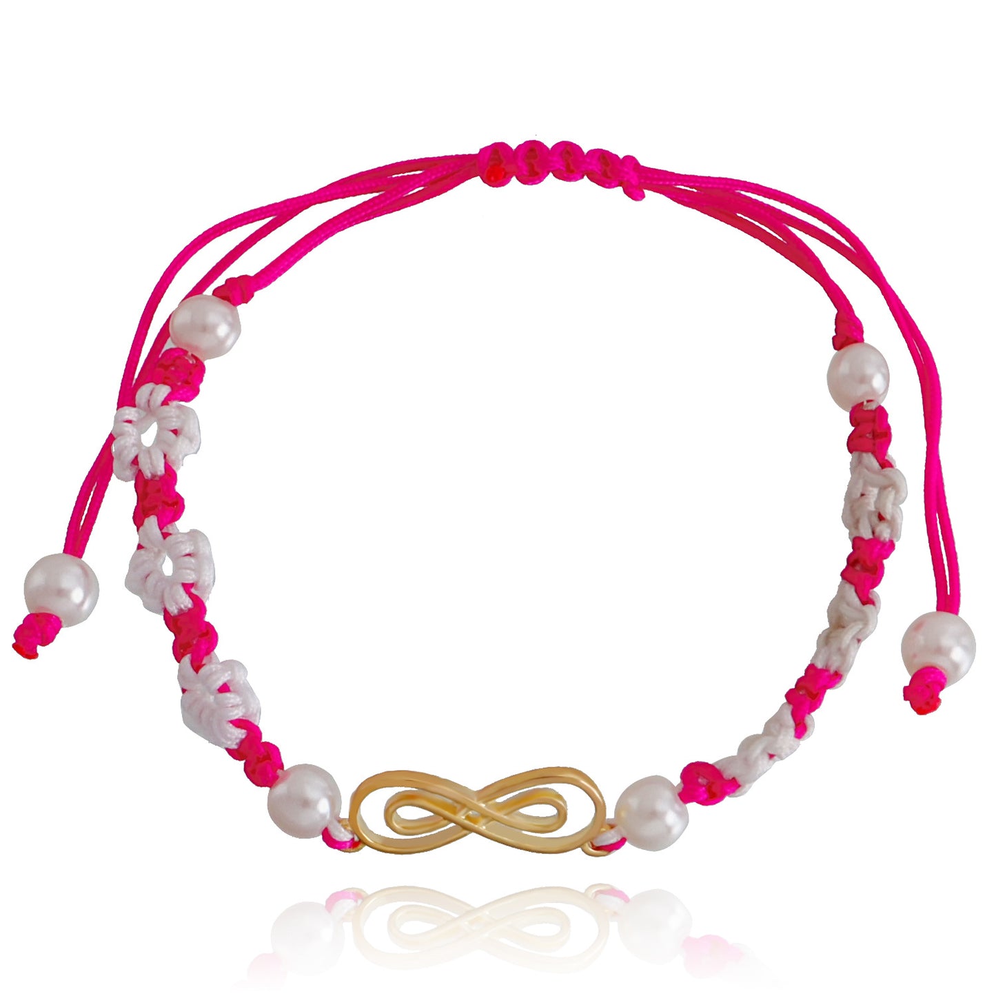 Minimalist Braided Flower Adjustable Colorful Cord Bracelet with Geometric Heart Design Alloy Plated Hand Jewelry