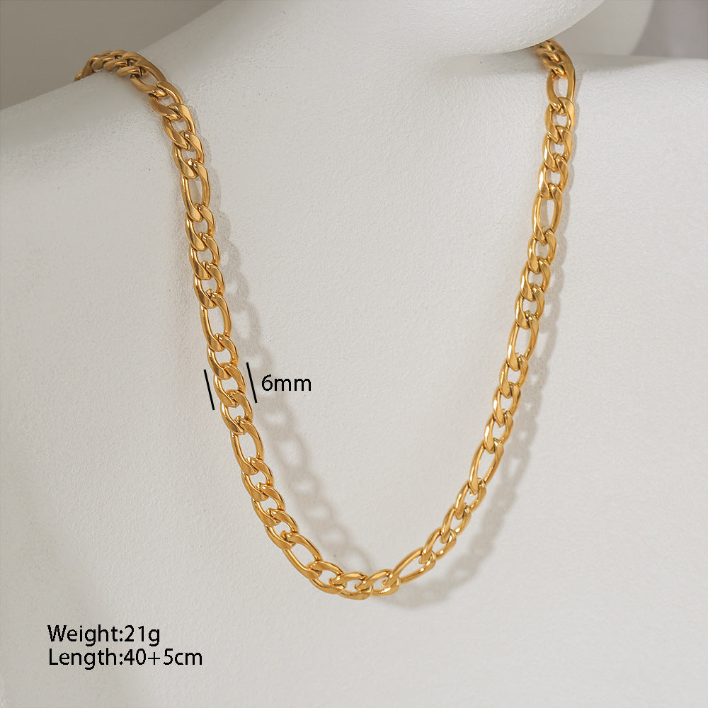 Collana a Catena a Serpente Minimalista in Acciaio Inossidabile da Abbinare Ciondolo in Acciaio al Titanio Design a Cartone Animato a Forma di U Stile Medaglione Unisex