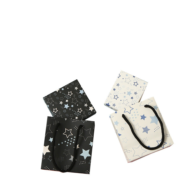 Scatola regalo portagioie a forma di stella con inserto in spugna per anelli, orecchini, collane, bracciali e accessori