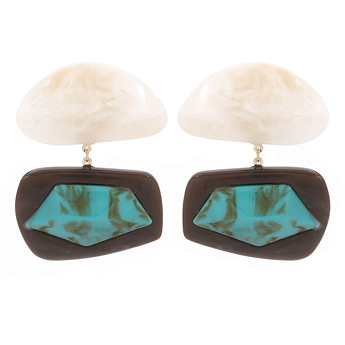 Bohemian Vintage Geometric Resin Earrings