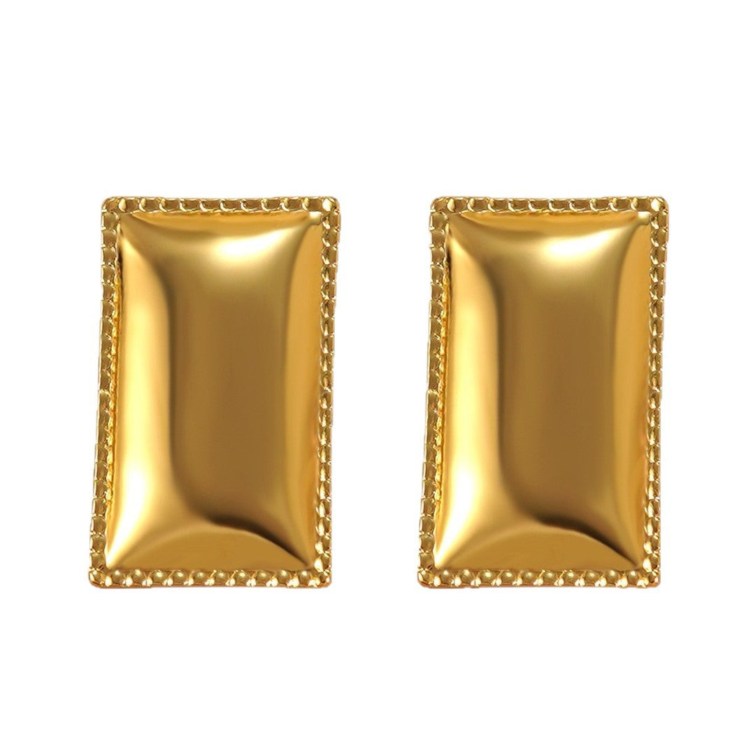 Elegant Casual Geometric Square Stainless Steel Earrings