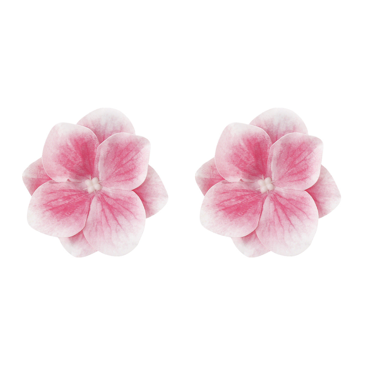 Orecchini a Perno Floreali Freschi con Orchidea e Perla da Donna Design Floreale in Tessuto Fatti a Mano Stile Vacanza Primavera Estate