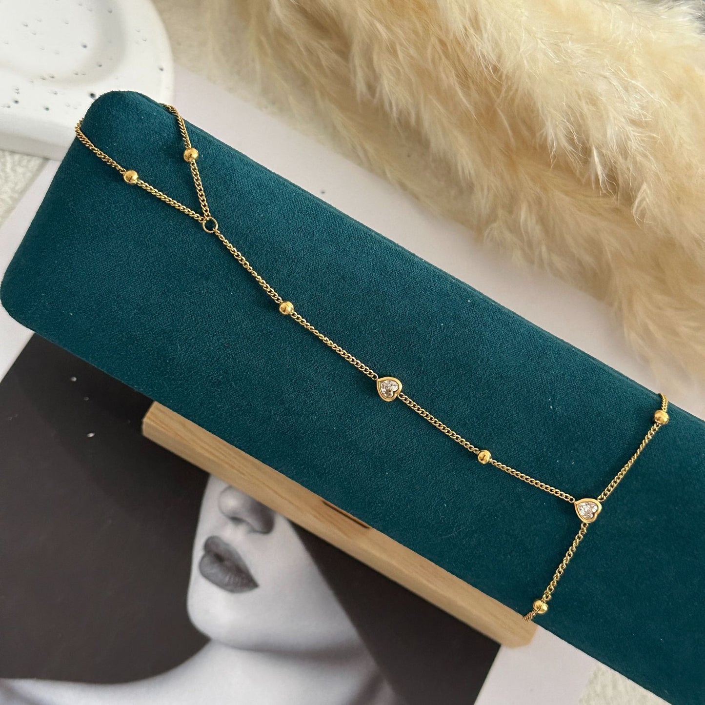 Minimalist Elegant Geometric Plated Stainless Steel Multi-Layer Bracelet for Women