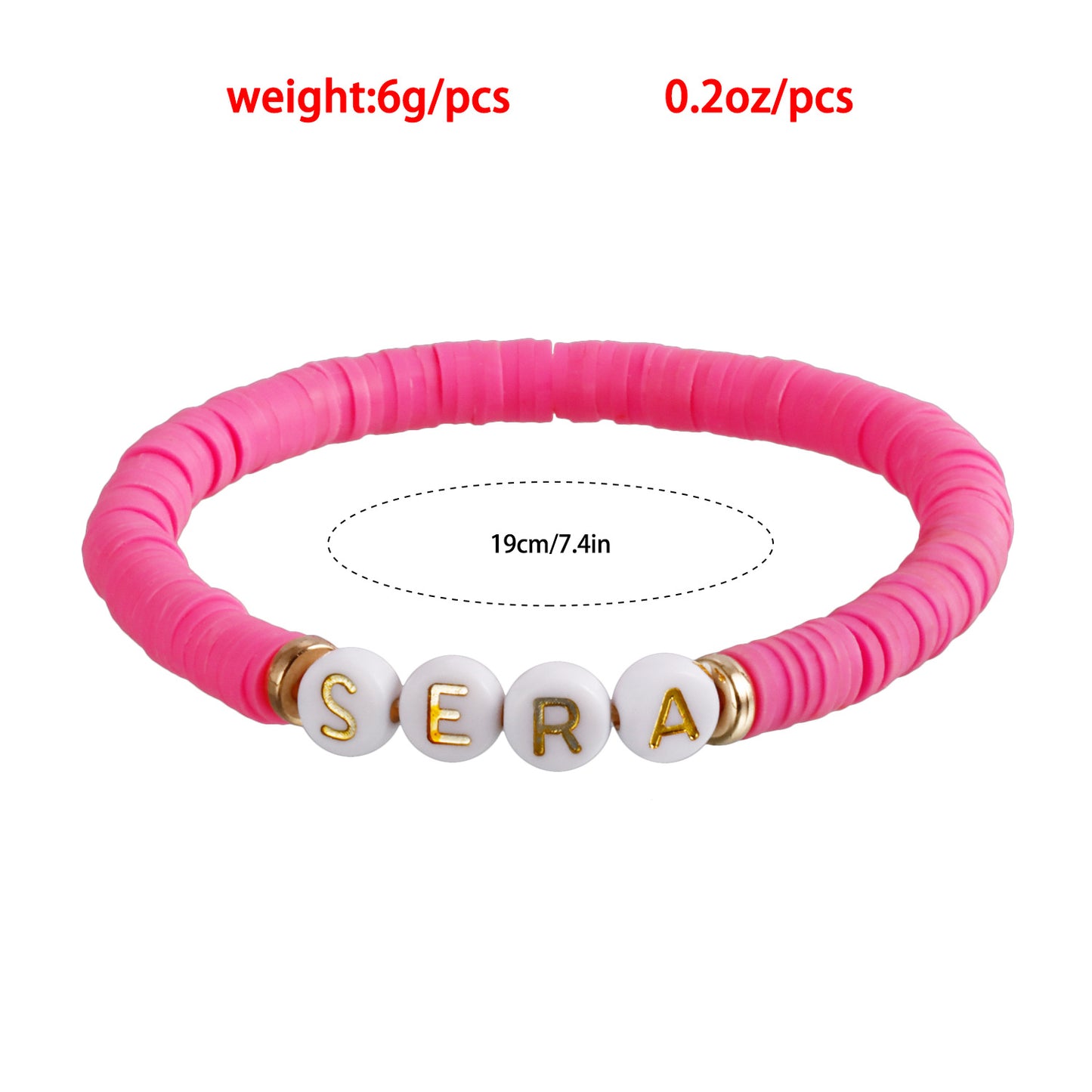 Pulsera de Cuerda Bañada Estilo INS Geométrica con Letras y Dijes de Alfabeto Personalizables