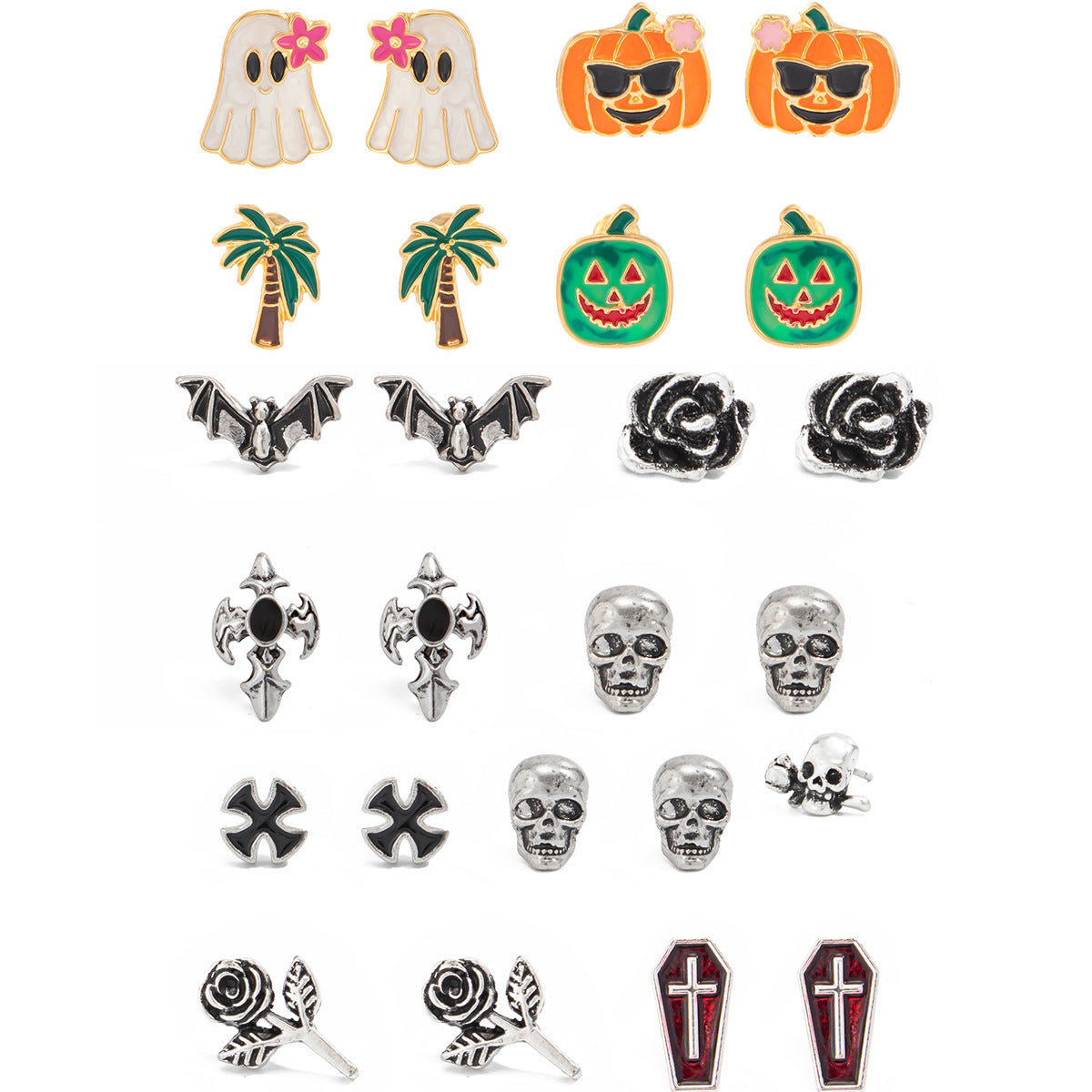 Gothic Punk Alloy Plated Animal Shape Earrings for Women