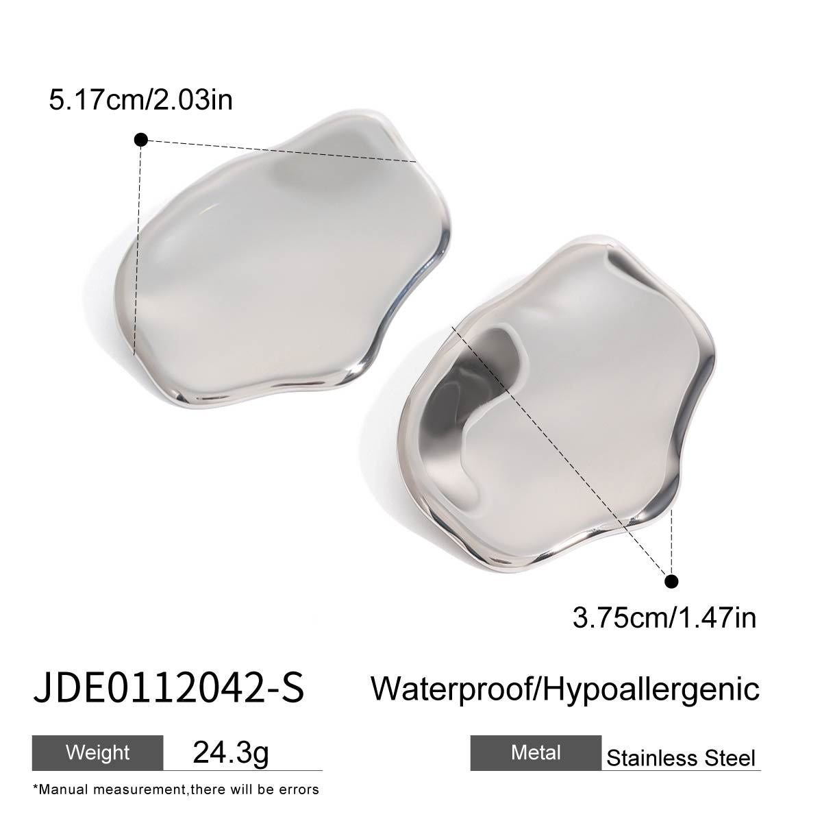 Set di collana e orecchini a cuore da donna in acciaio inossidabile placcato oro 18 carati, stile minimalista