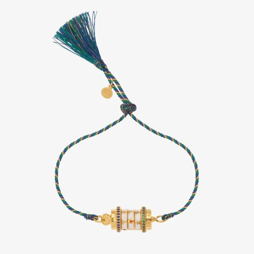 Collana Bohemien Geometrica con Ciondolo a Stella e Occhio in Rame Placcato Oro
