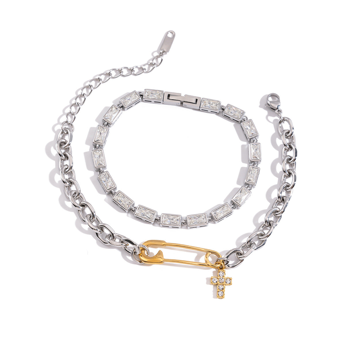 Minimalist Geometric Stainless Steel Plated Bracelet for Women