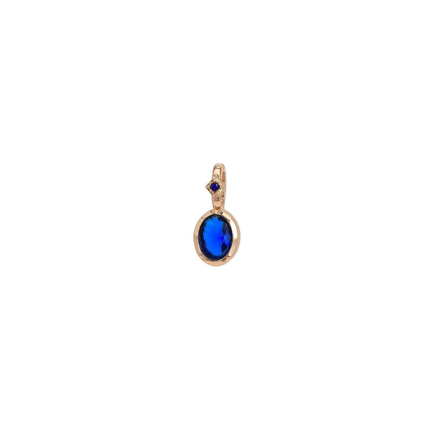 Minimalist Square Heart Brass Pendant with Cubic Zirconia Inlay Charm Bar for Women