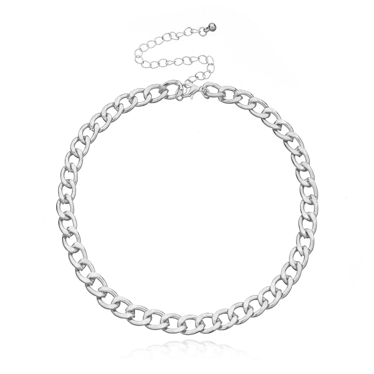 Geometric Short Chunky Necklace in Alloy with Plated Finish for Women and Men