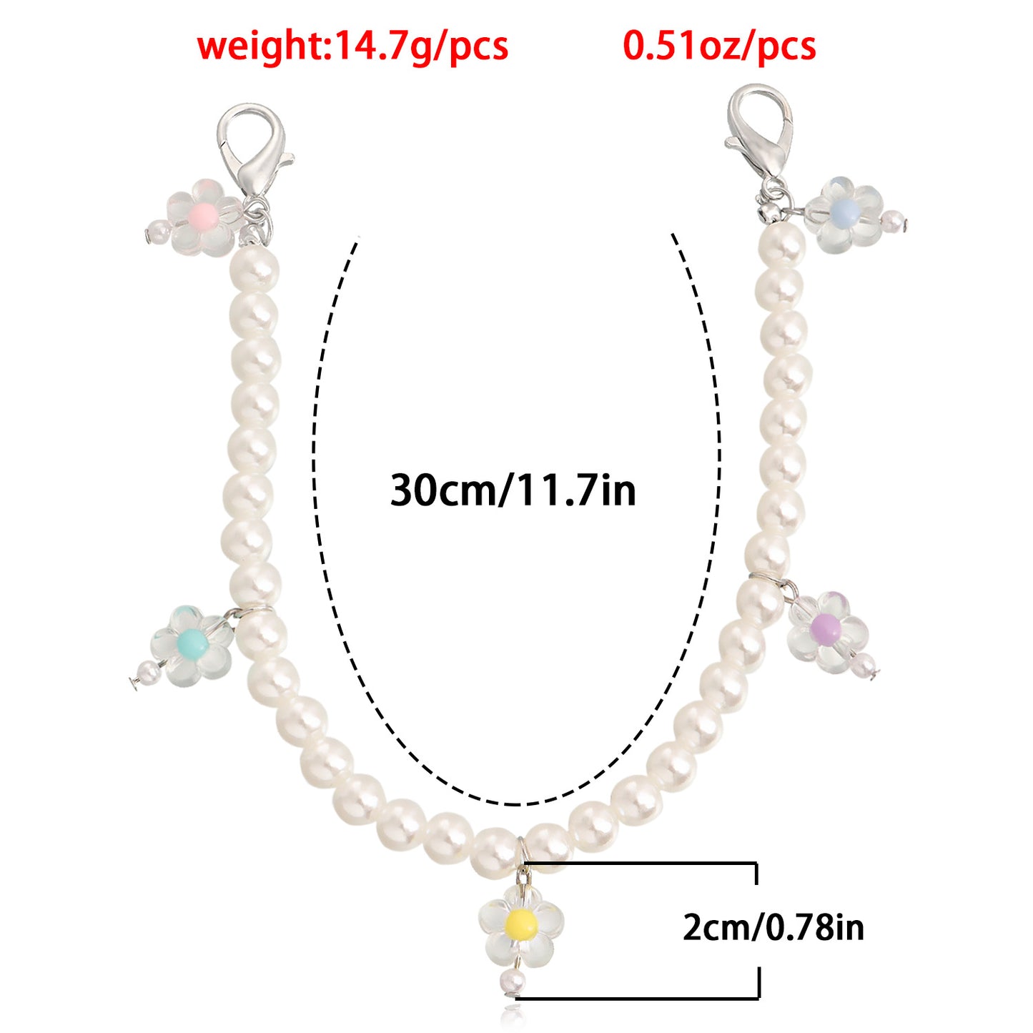 Women's Geometric Alloy Anklet with Floral Pendant Fashion Foot Jewelry