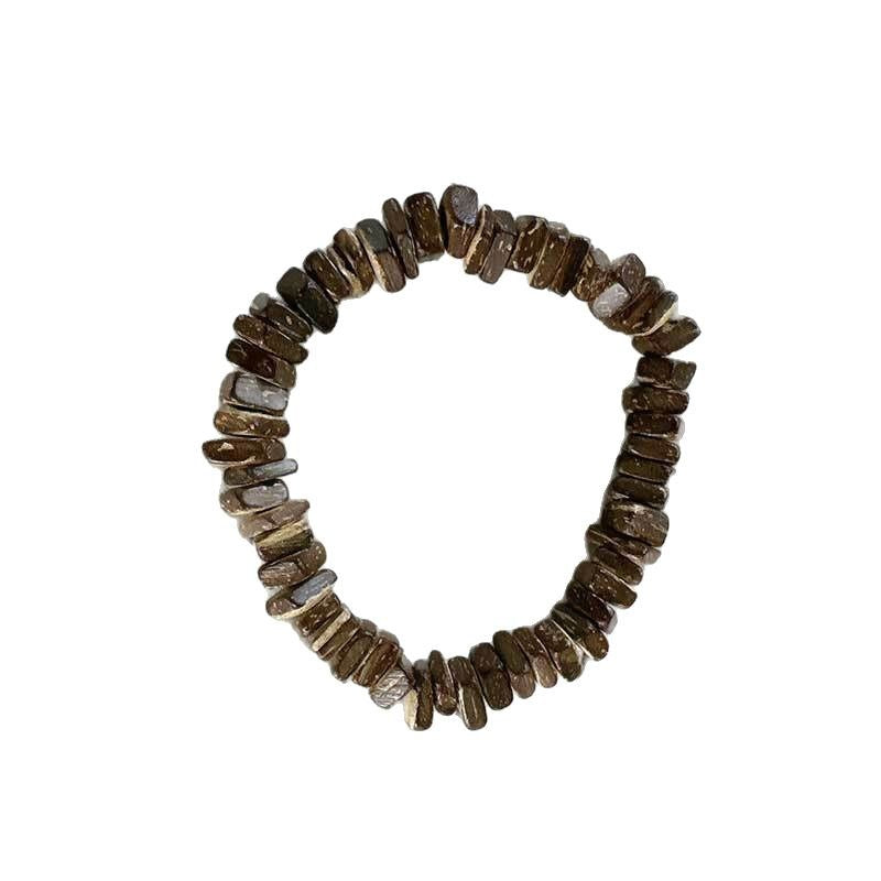 Vintage Minimalist Geometric Round Wood Bracelet Unisex