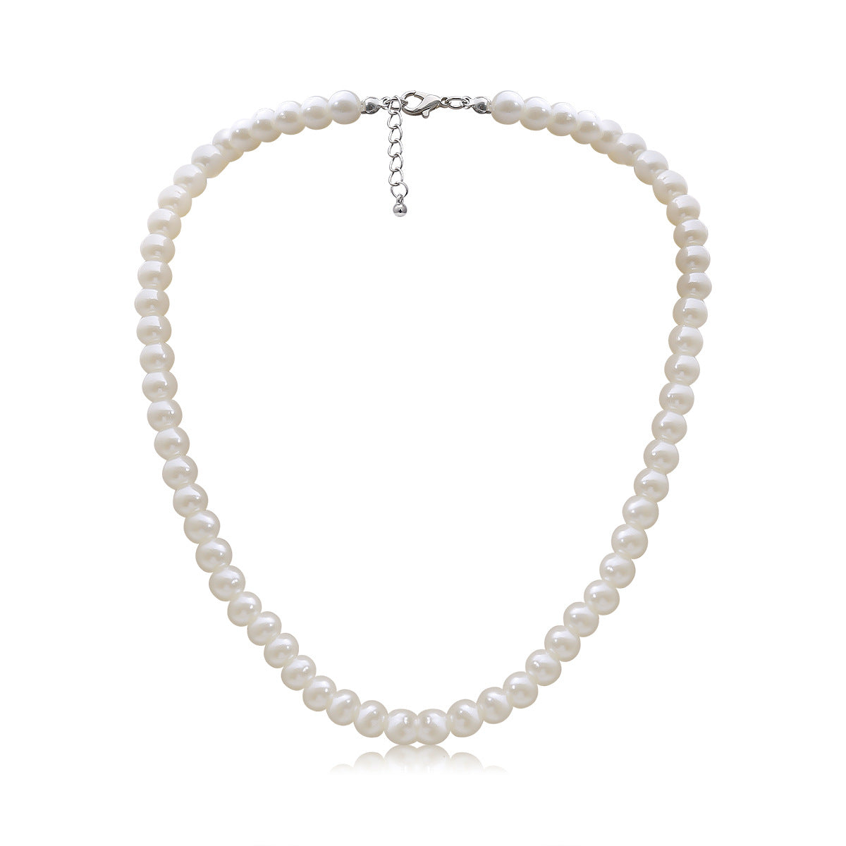 Collana a barra bohémien con ciondolo a margherita e perla finta per donna