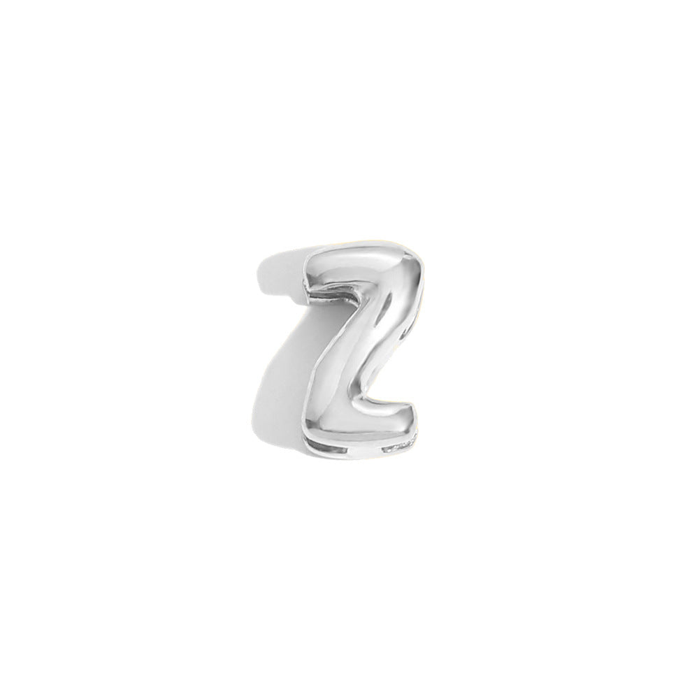 Collana Minimalista con Ciondolo a Lettera da Donna in Acciaio Inox con Placcatura in Oro 18K Design Cavo