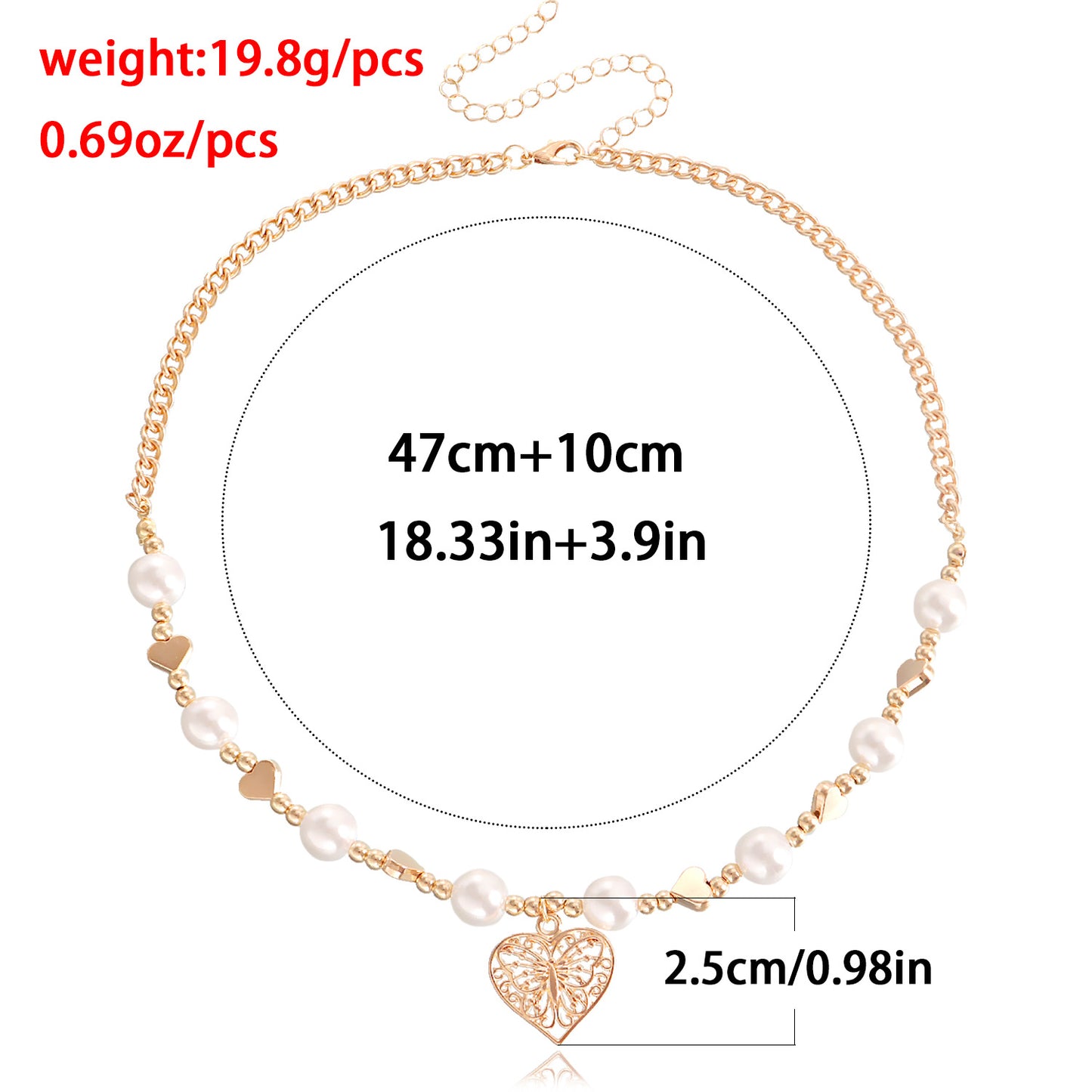 Vintage Geometric Heart Alloy Pendant Necklace with Gold Plating for Women