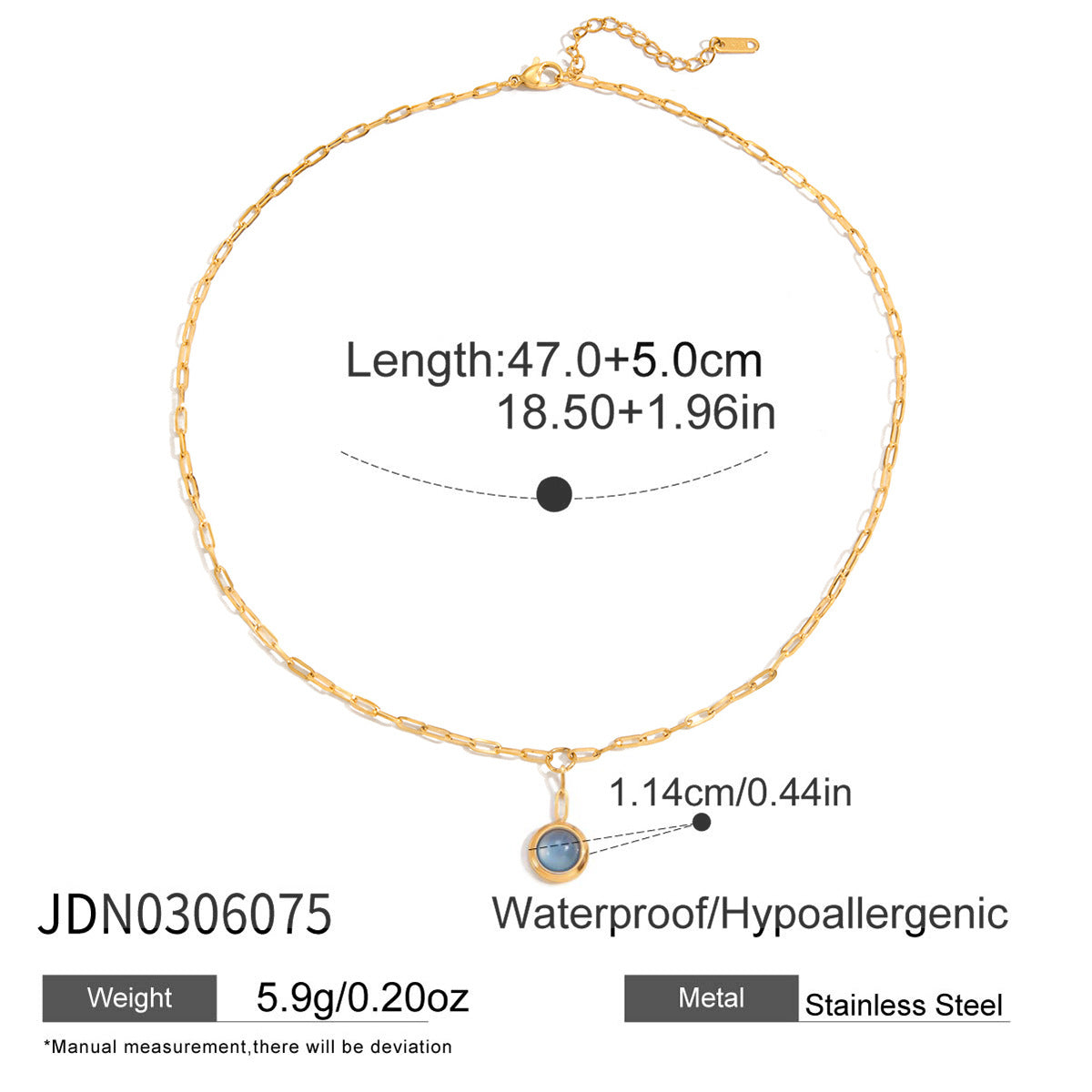 Elegante collar con colgante geométrico de temática ecuestre en acero de titanio con acabado chapado para mujer