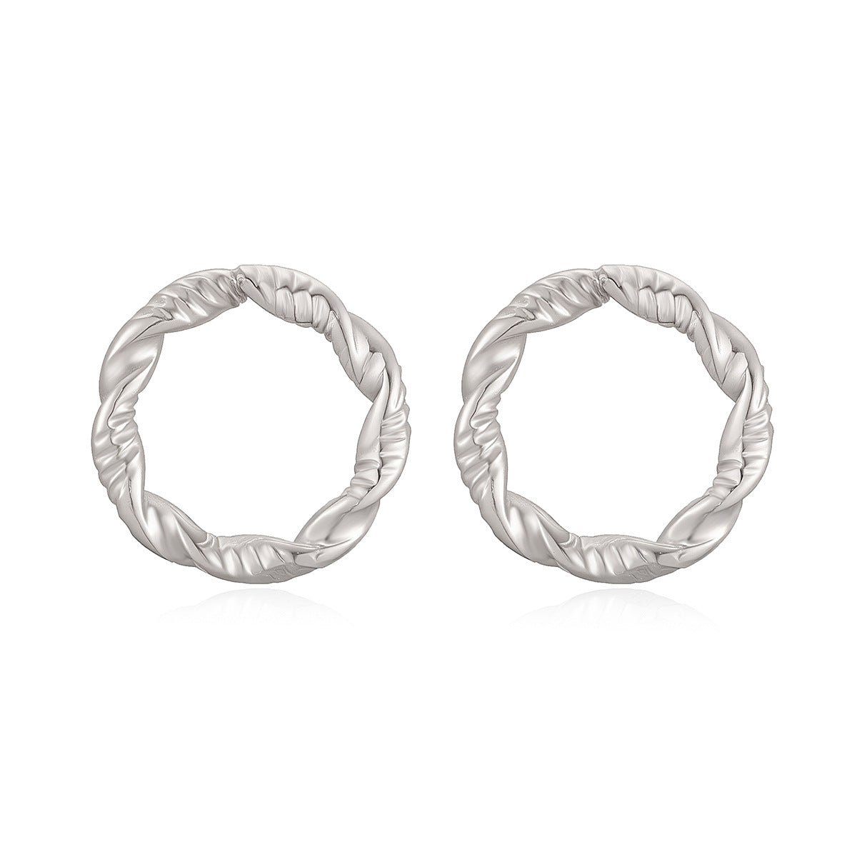 Minimalist Geometric 18K Gold Plated Stainless Steel Stud Earrings for Women