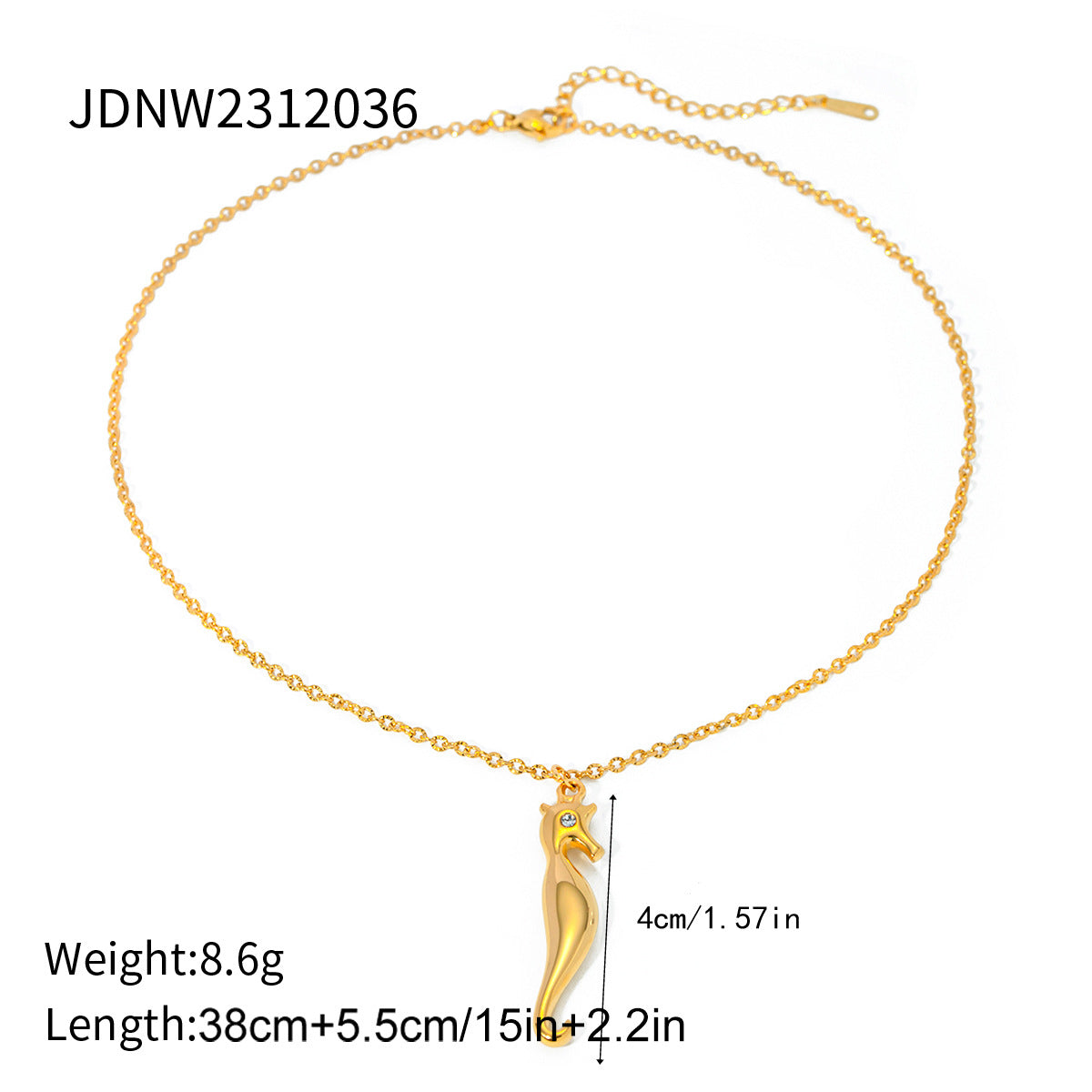 Ins Style Seashell and Starfish Pendant Necklace in Stainless Steel with Plated Finish for Women