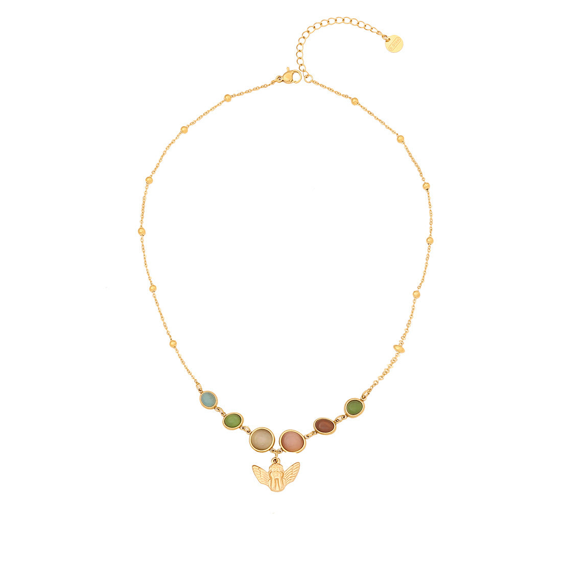 Collana Vintage da Donna in Acciaio Inossidabile a Forma di Fiocco con Finitura Placcata