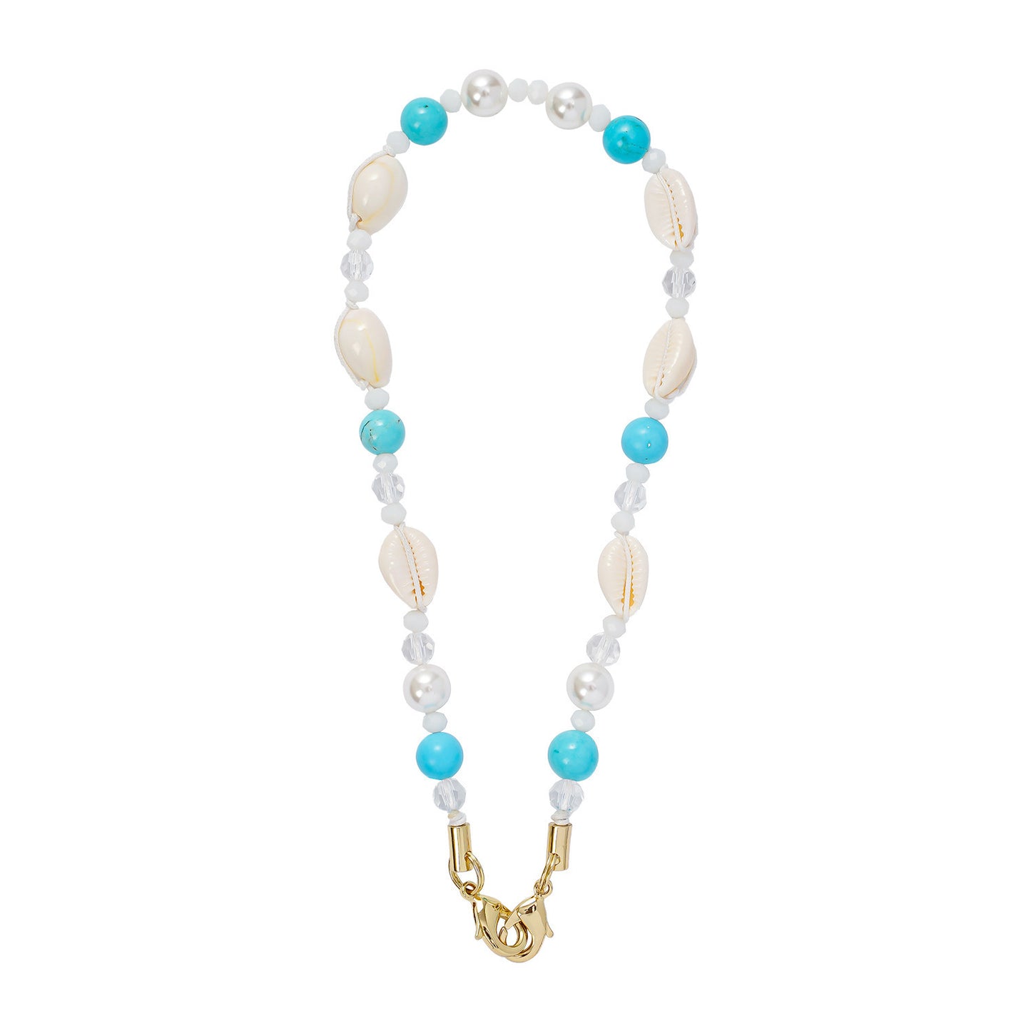Natural Stone Beaded Phone Chain Lanyard with Obsidian and Amazonite Round Geometric Charm Anti-Loss Strap Unisex
