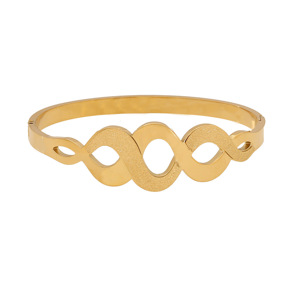 Matte Texture Stainless Steel Bracelet for Women with Plated Finish, Unique and Versatile Fashion Accessory