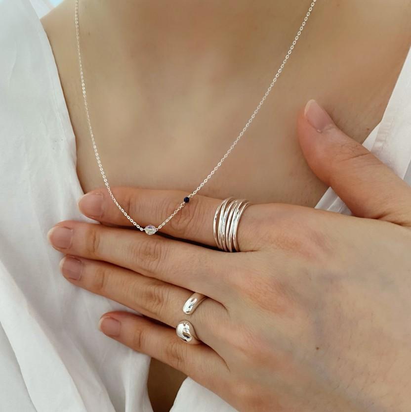 Collar con Colgante Geométrico Minimalista de Plata de Ley 925 con Baño de Oro y Detalles de Circonita en Cadena de Eslabones