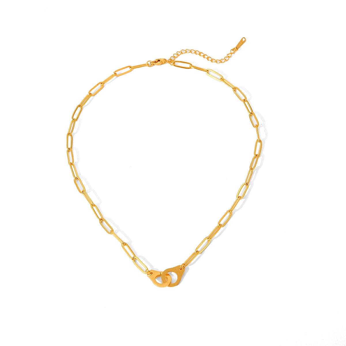 Minimalist Cross Pendant Necklace in Stainless Steel with Plated Finish for Women