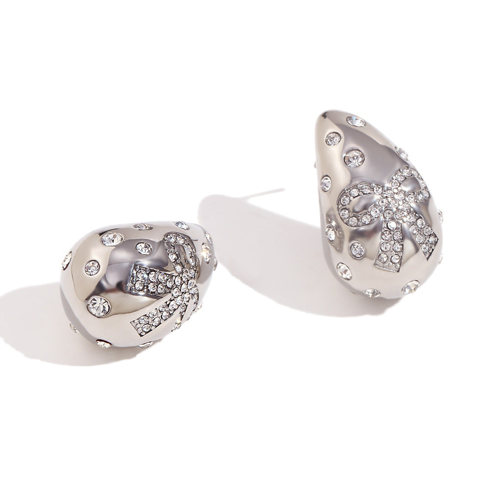 Orecchini da donna con stella marina floreale vintage in acciaio inossidabile placcati oro 18K