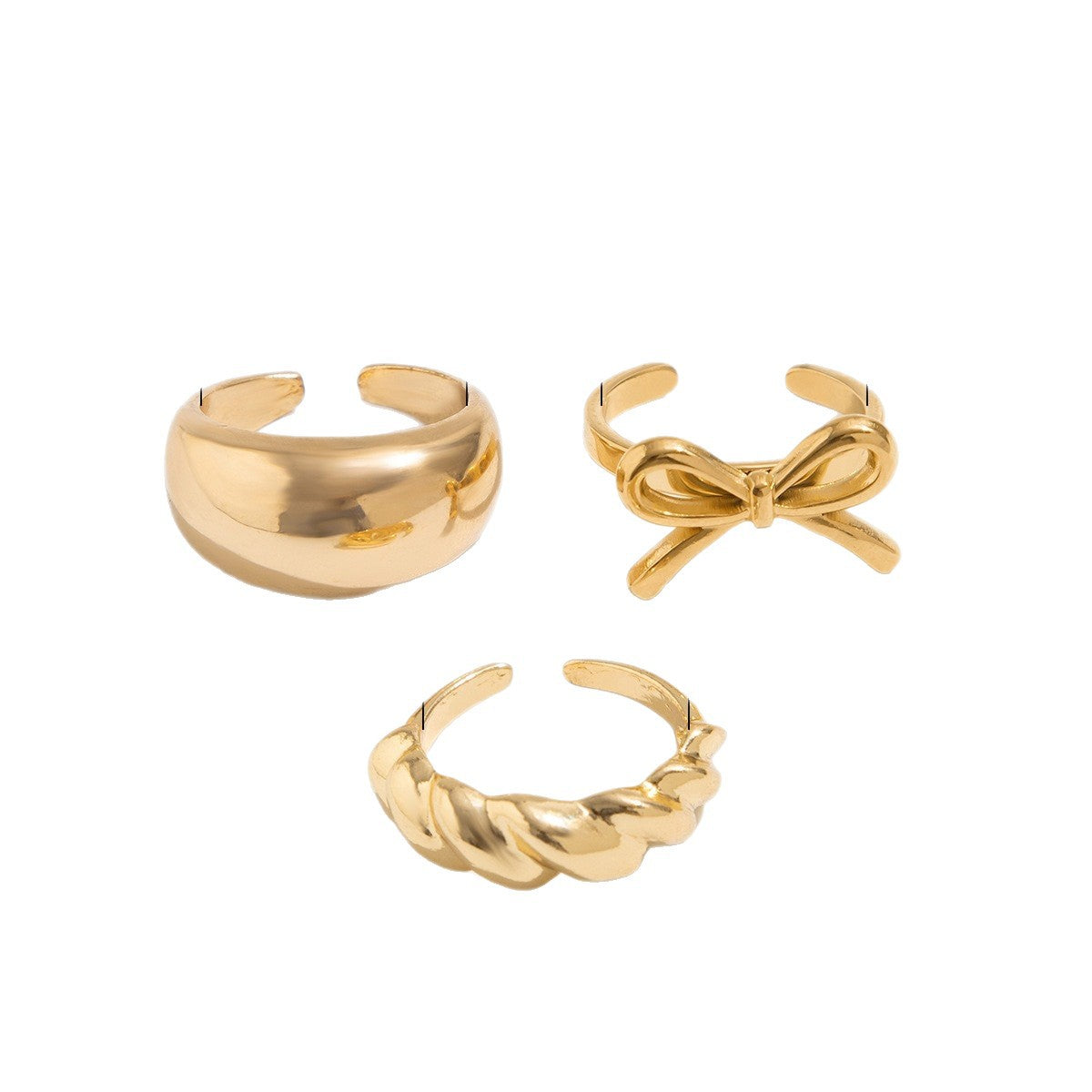 Fashion Minimalist Alloy Bow Ring with Rhinestone and Imitation Pearl