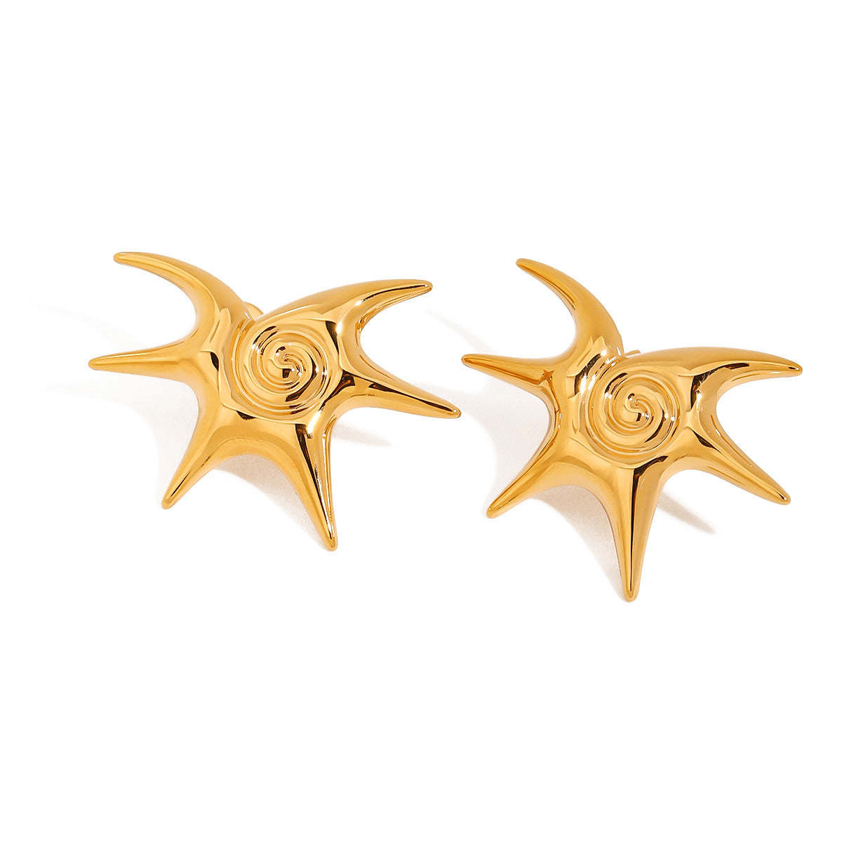 Luxury Star Stainless Steel Plated Earrings for Women