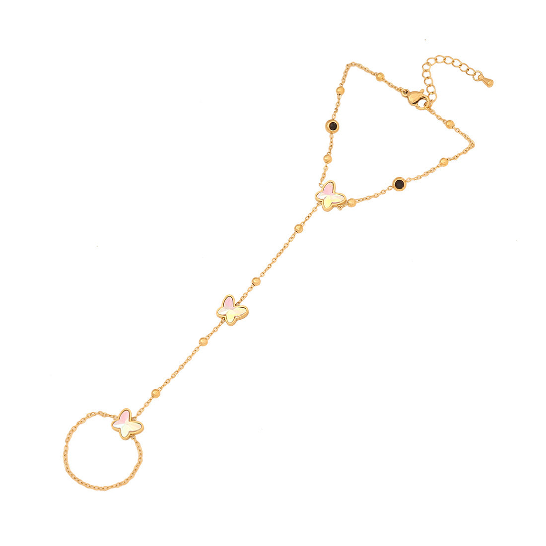 Fashionable Butterfly Pendant Necklace Set in Stainless Steel with Plated Finish for Women