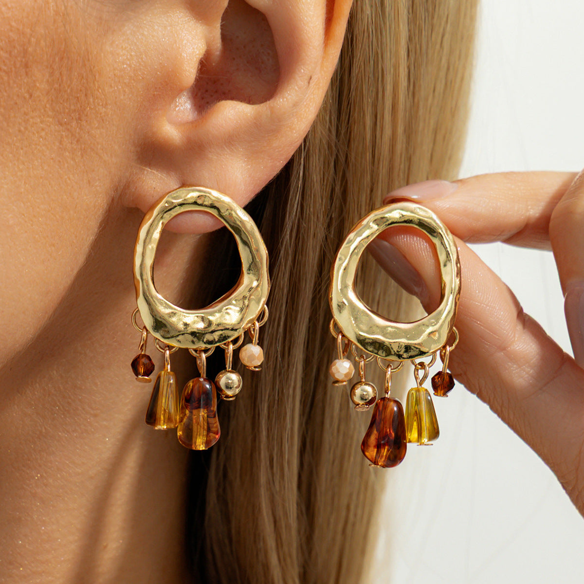 Elegant Geometric Oval Alloy Plated Earrings for Women