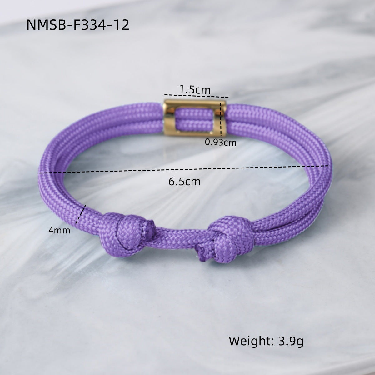 Minimalist Elegant 18K Gold Plated Stainless Steel Handmade Woven DIY Charm Bar Bracelet
