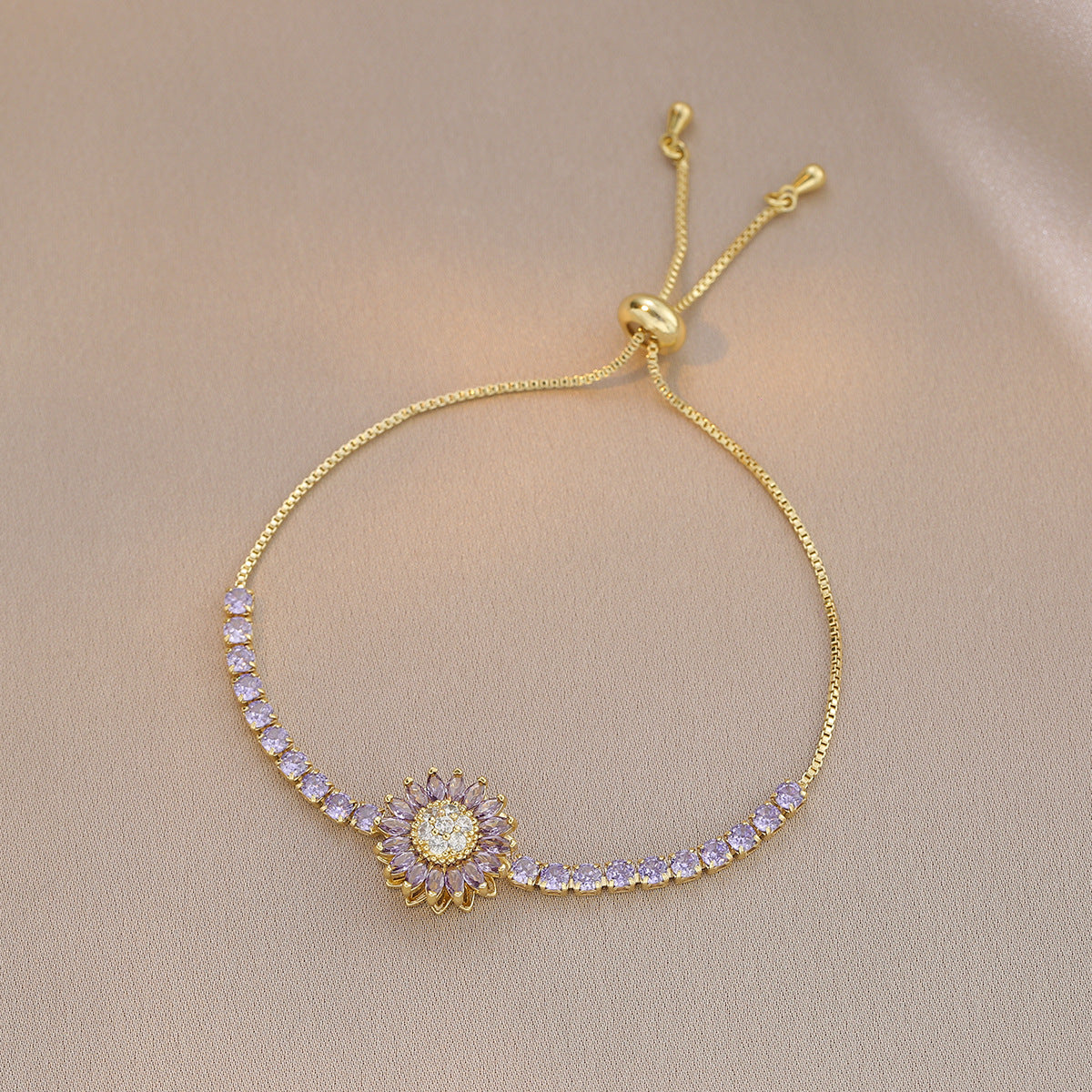 Collar con colgante de girasol minimalista para mujer con diseño floral de circonita, cadena de serpiente de acero de titanio, amuleto giratorio, estilo de lujo ligero