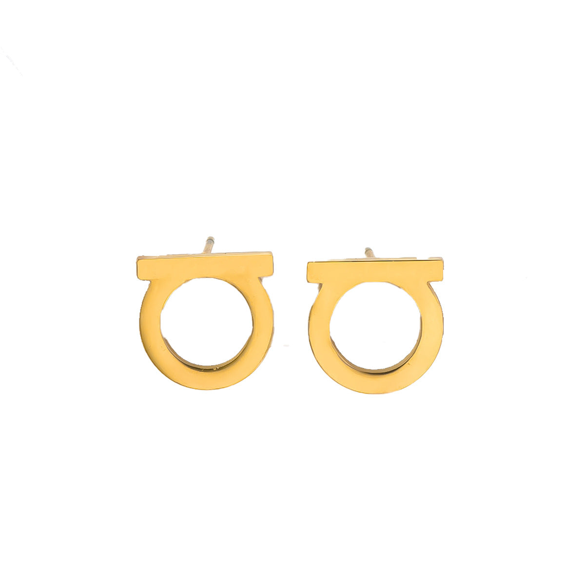 Pendientes con diseño de letra de estilo bosque minimalista para mujer en cobre con acabado galvanizado