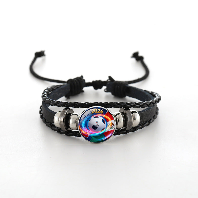 Unisex Leather Bracelet Fashion Casual Woven Bangle