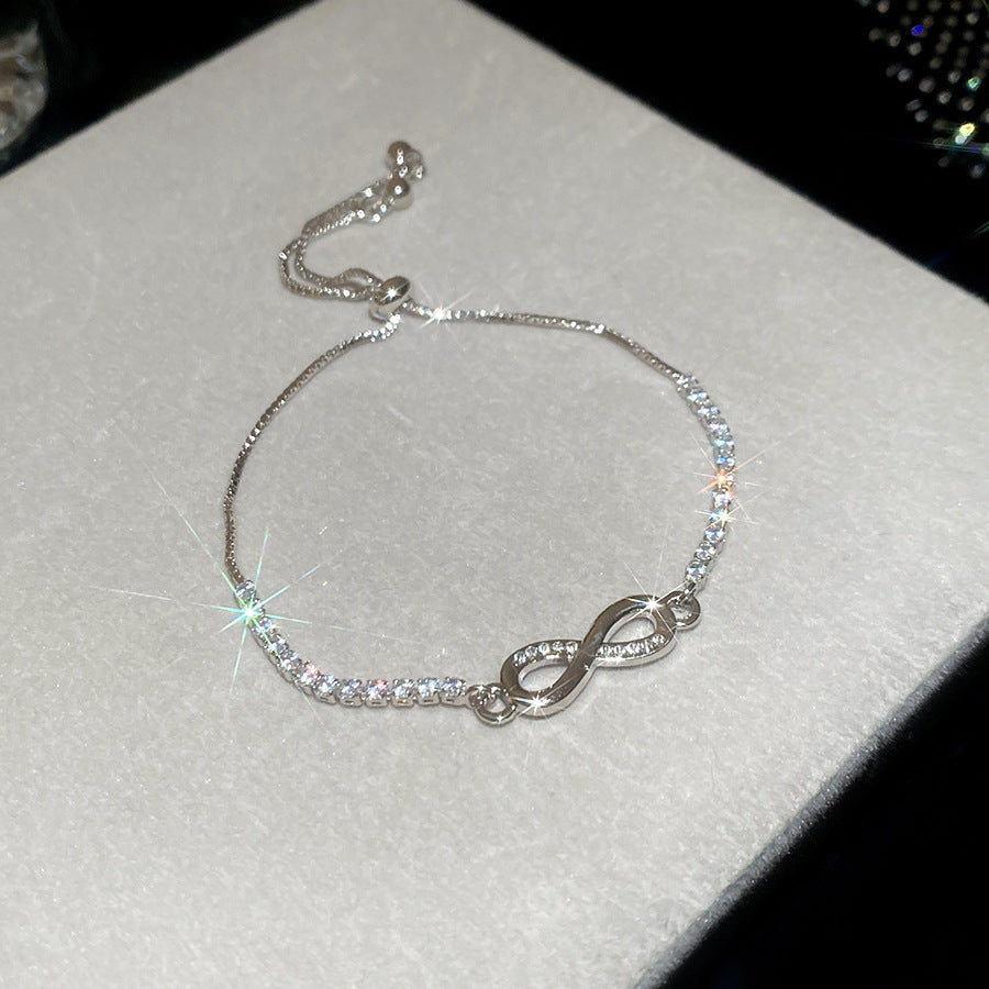 Bracciale Minimalista con Fiocco e Strass da Donna in Rame, Eleganza Quotidiana e Stile da Ufficio