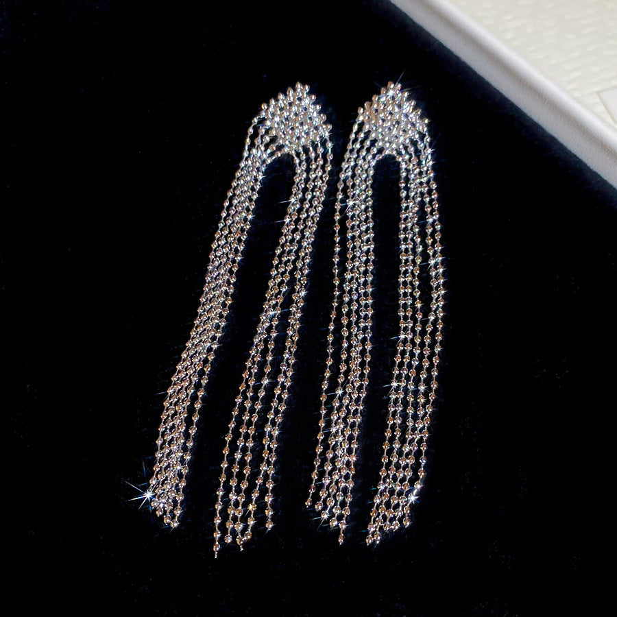 Pendientes colgantes geométricos de rombo en metal chapado con postes de acero para mujer