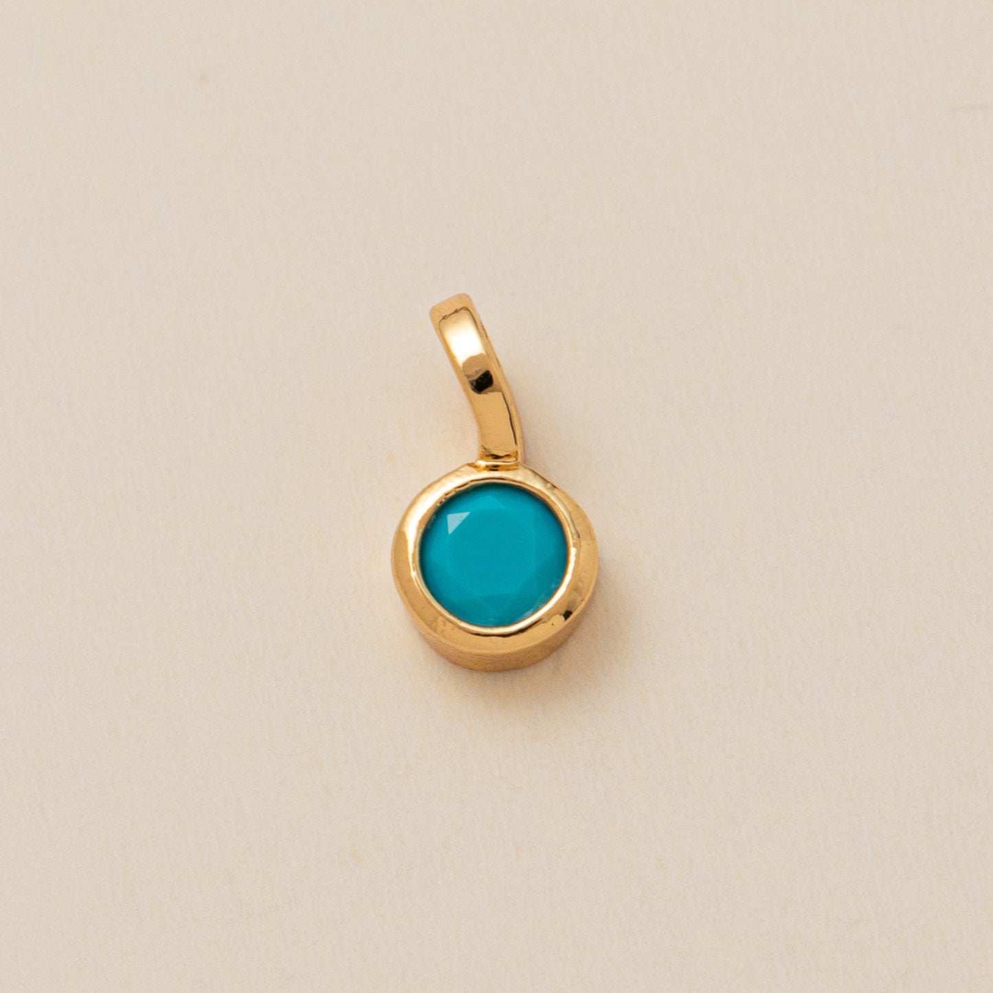 Floral Geometric Round Cubic Zirconia Brass Plated Pendant Charm Bar for Unisex