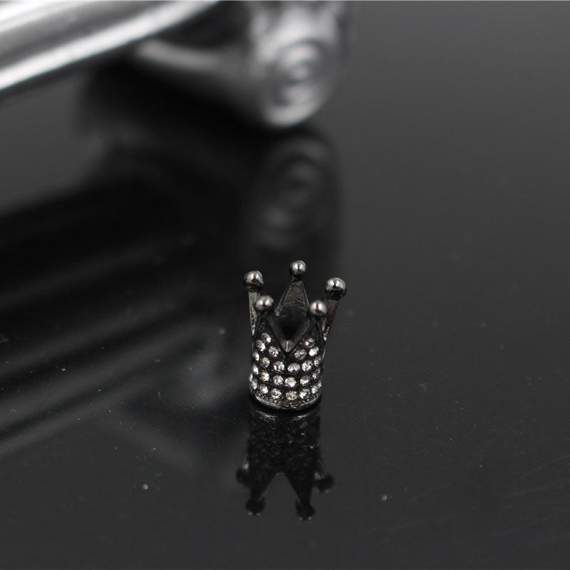 Minimalist Alloy Rhinestone Crown Charm Bar for DIY Jewelry Making