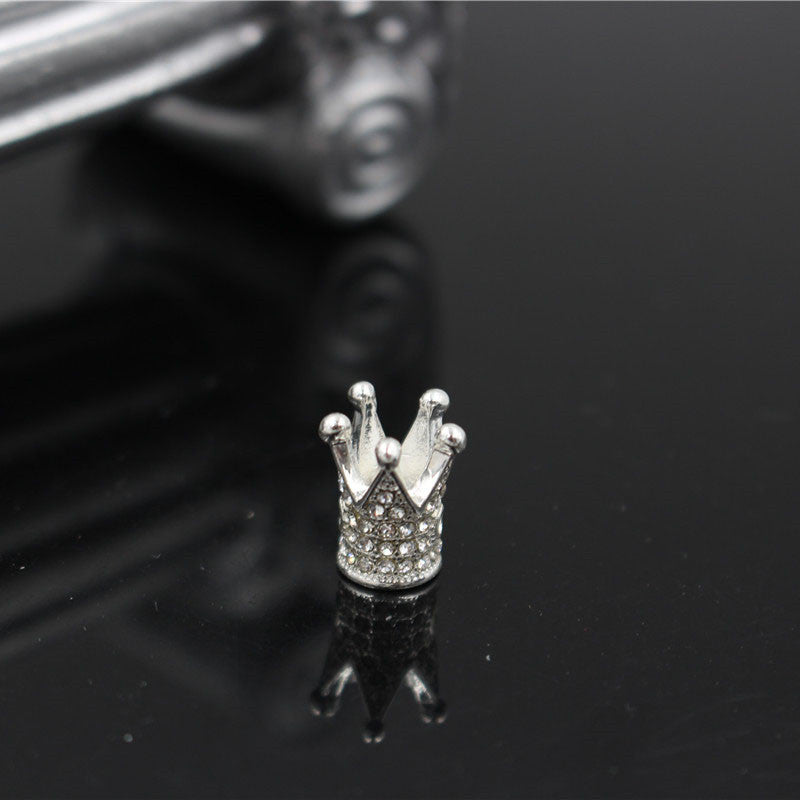 Minimalist Alloy Rhinestone Crown Charm Bar for DIY Jewelry Making