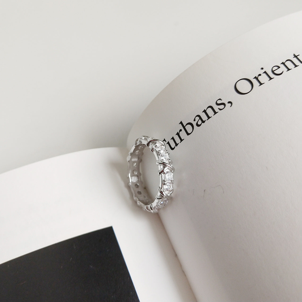 Minimalist Sweet 925 Sterling Silver Heart Letter Inlay Ring for Women