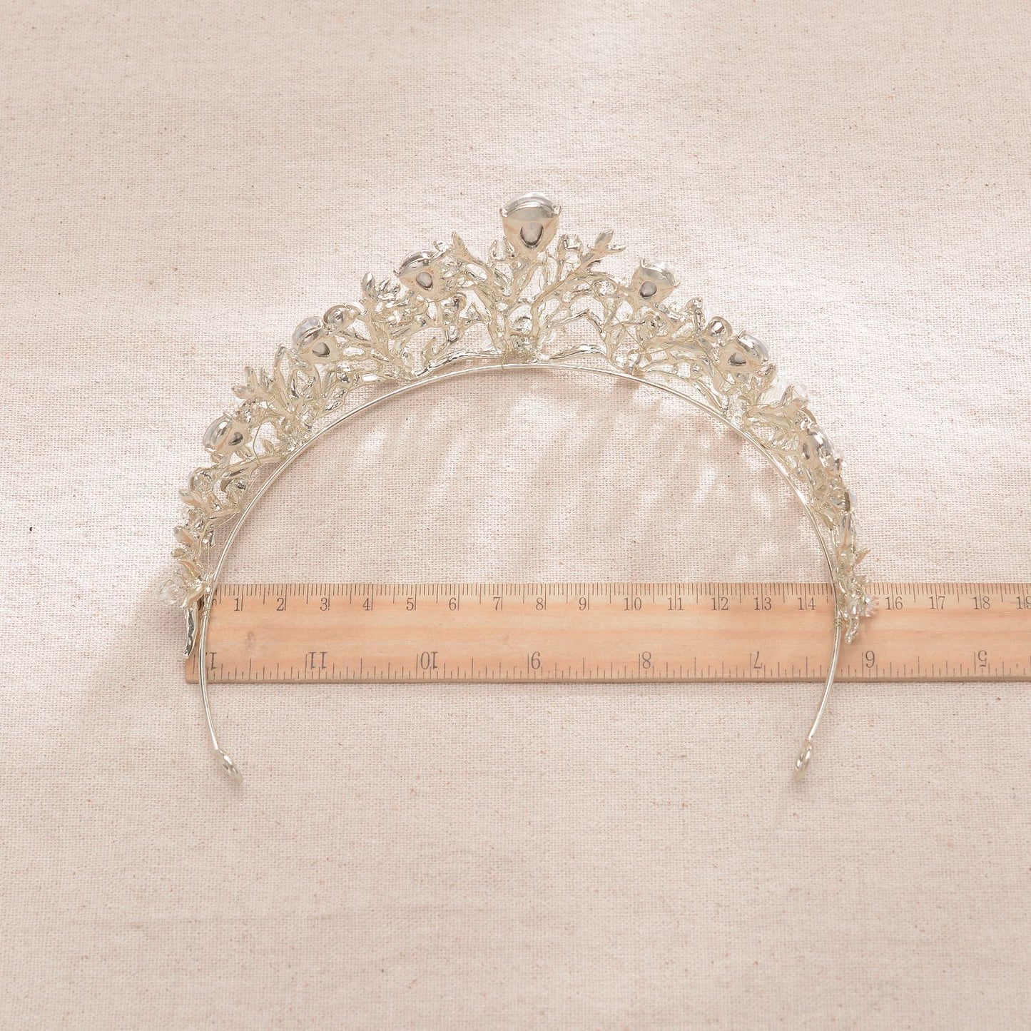 Cerchietto con corona a strass in lega vegetale a scacchi