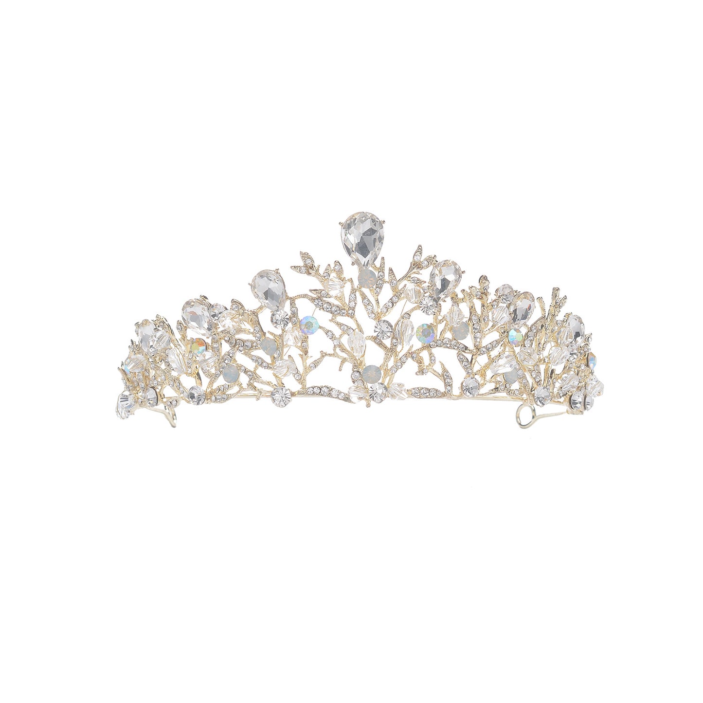 Cerchietto con corona a strass in lega vegetale a scacchi
