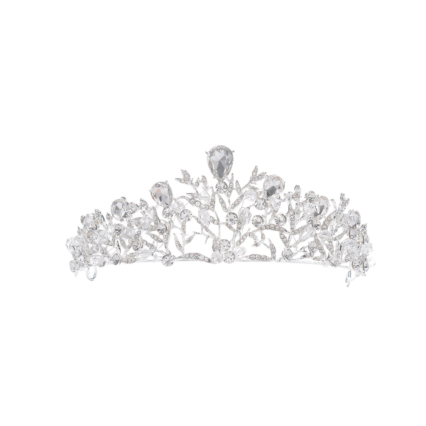 Cerchietto con corona a strass in lega vegetale a scacchi