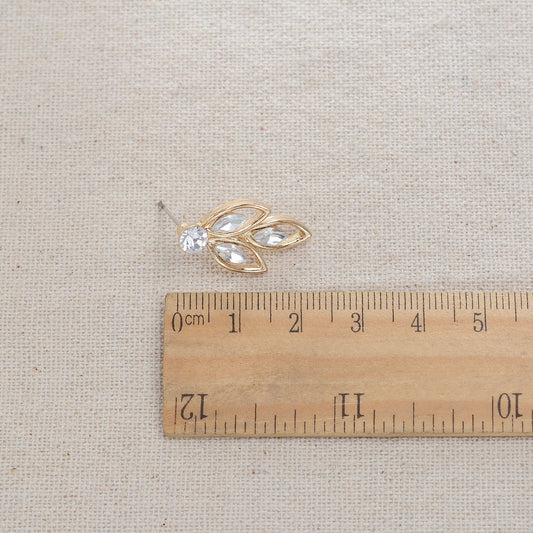 Sweet Elegant Teardrop Rhinestone Inlay Alloy Necklace and Earring Set with Singapore Chain for Women